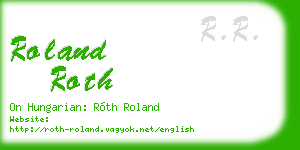 roland roth business card